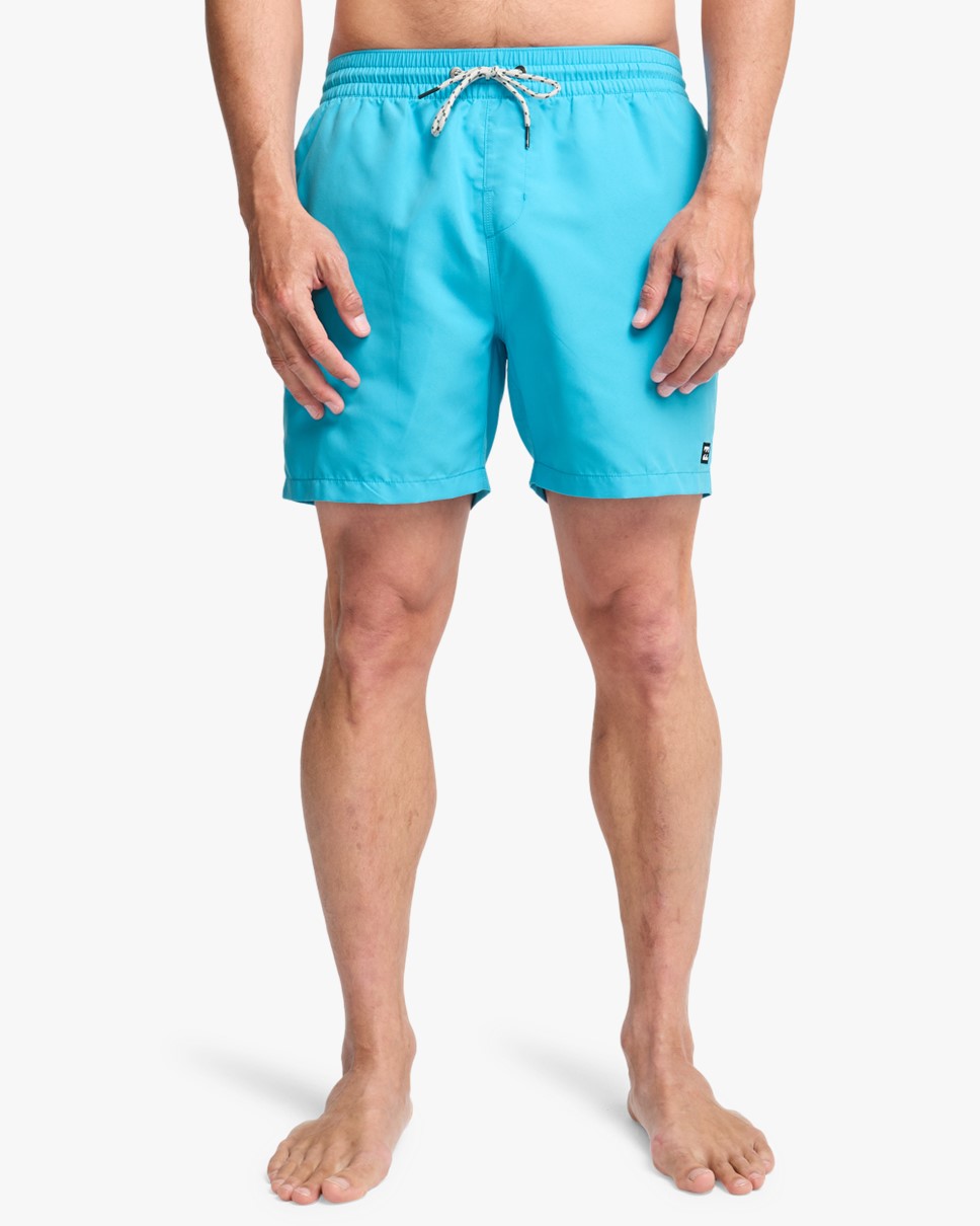 Mens All Day 16" Layback Swim Shorts-Blue