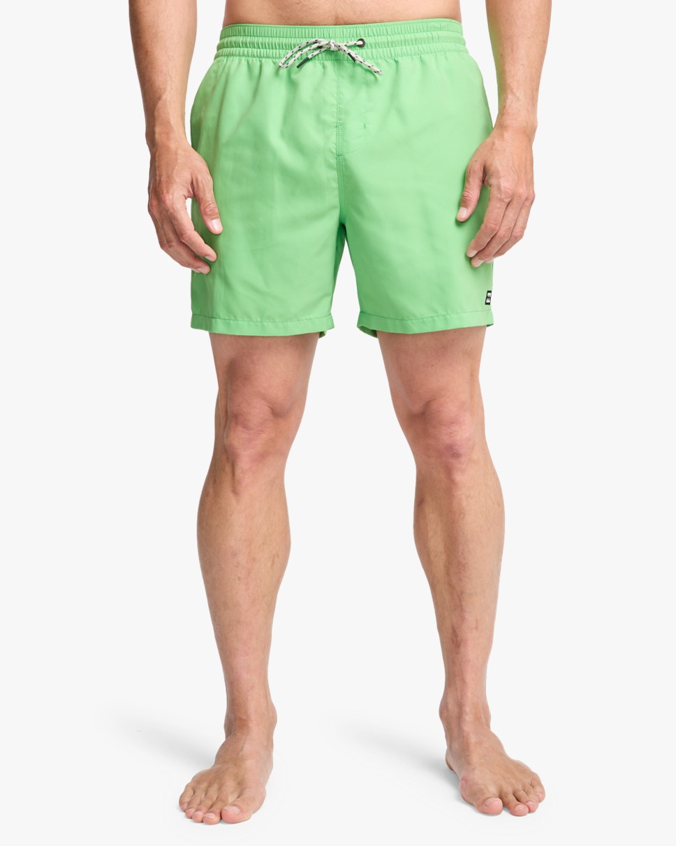 Mens All Day 16" Layback Swim Shorts-Green