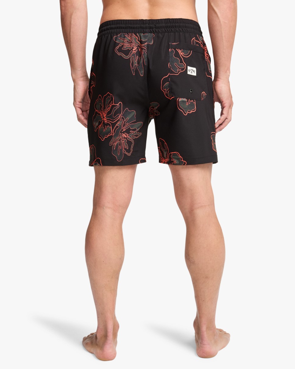 Mens Sundays Layback Swim Shorts (BLK3)