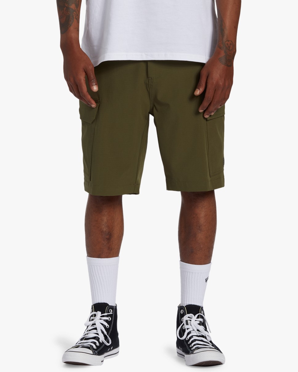 Mens Surftrek Transport Cargo 19" Walkshorts-Green