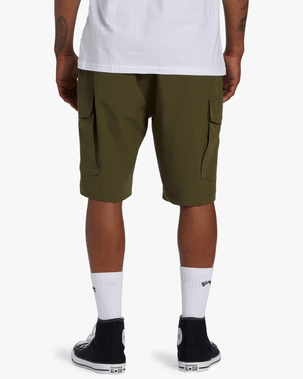Mens Surftrek Transport Cargo 19" Walkshorts-Green