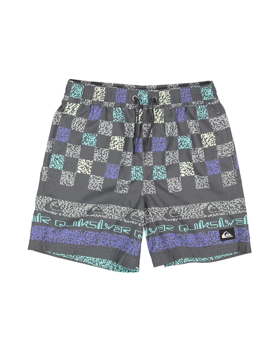 Boys 8-16 Straight Volley 14"  Swim Shorts-Black