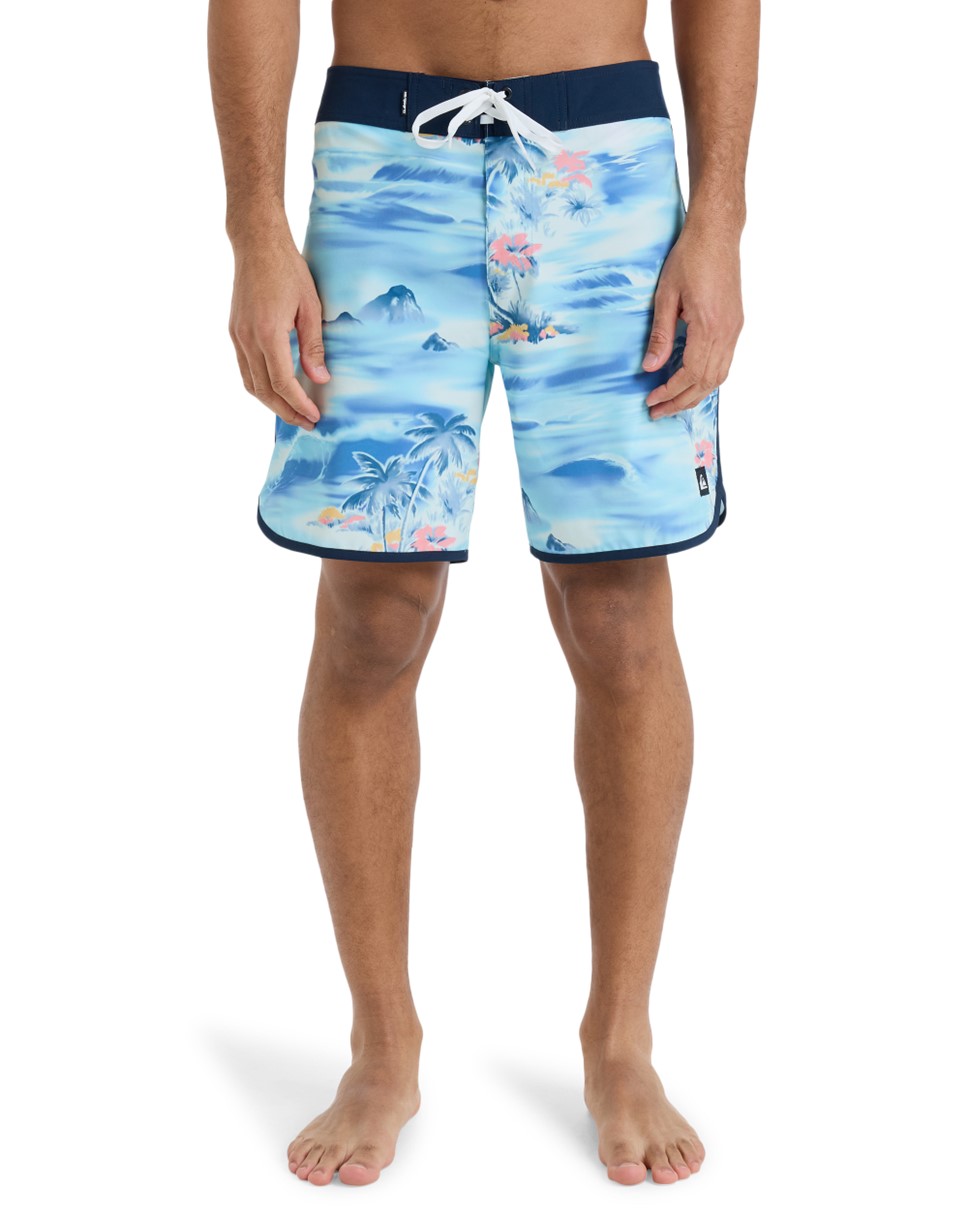 Mens Surfsilk Scallop 18"  Boardshorts-Blue