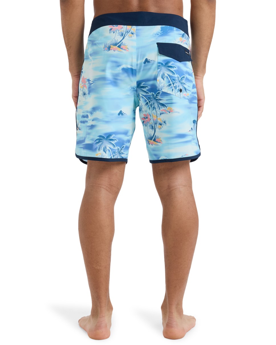 Mens Surfsilk Scallop 18"  Boardshorts-Blue