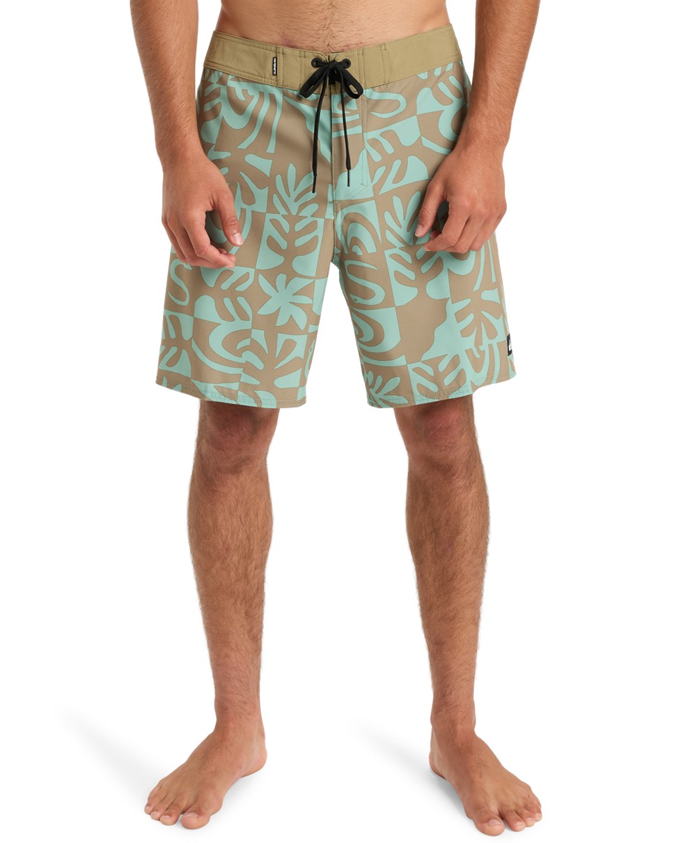Mens Surfsilk Straight Leg 18" Boardshorts-Green