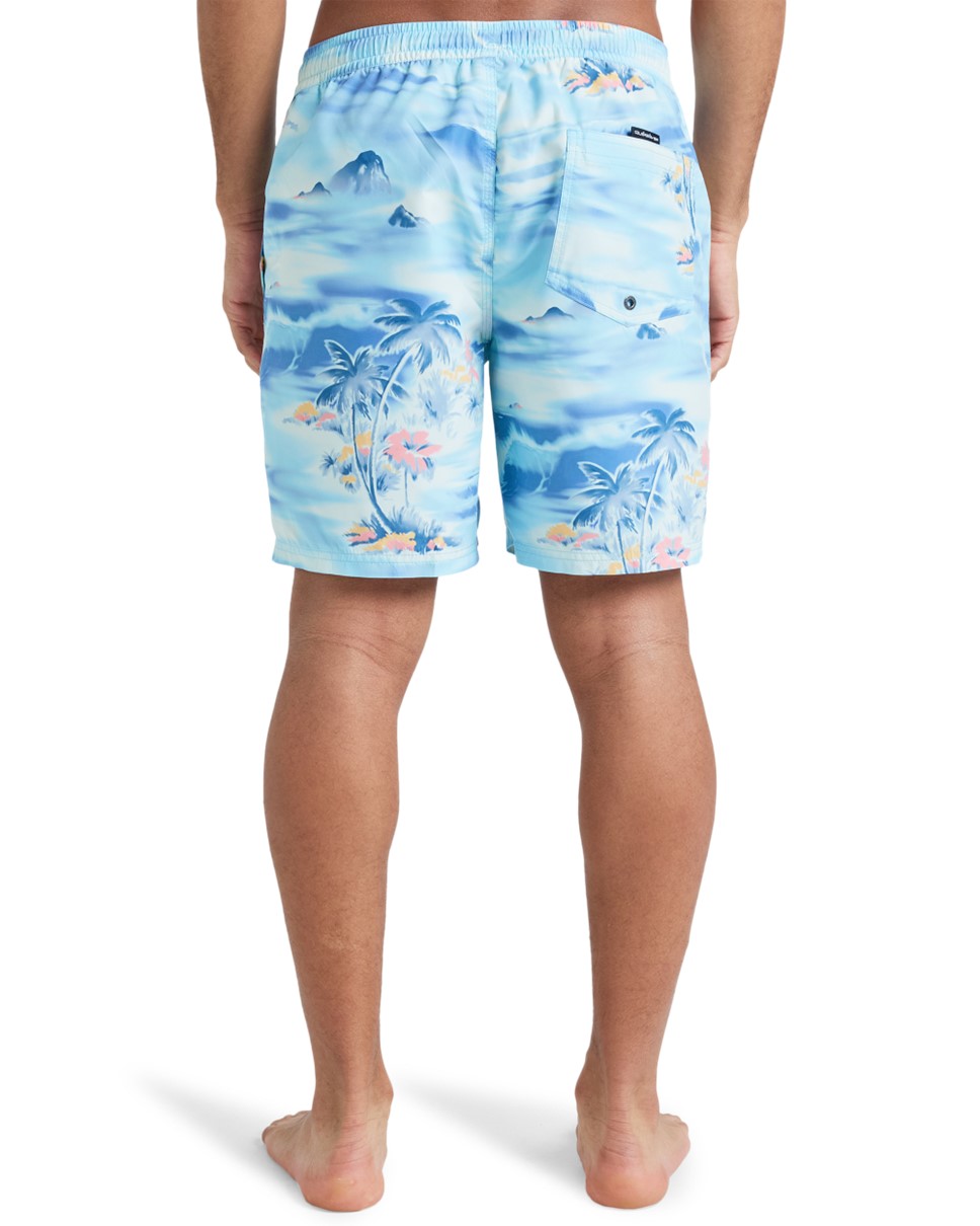 Mens Everyday Straight Volley 17"  Swim Shorts-Blue