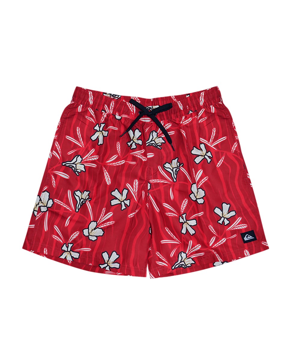 Mens Everyday Straight Volley 15" Swim Shorts-Red