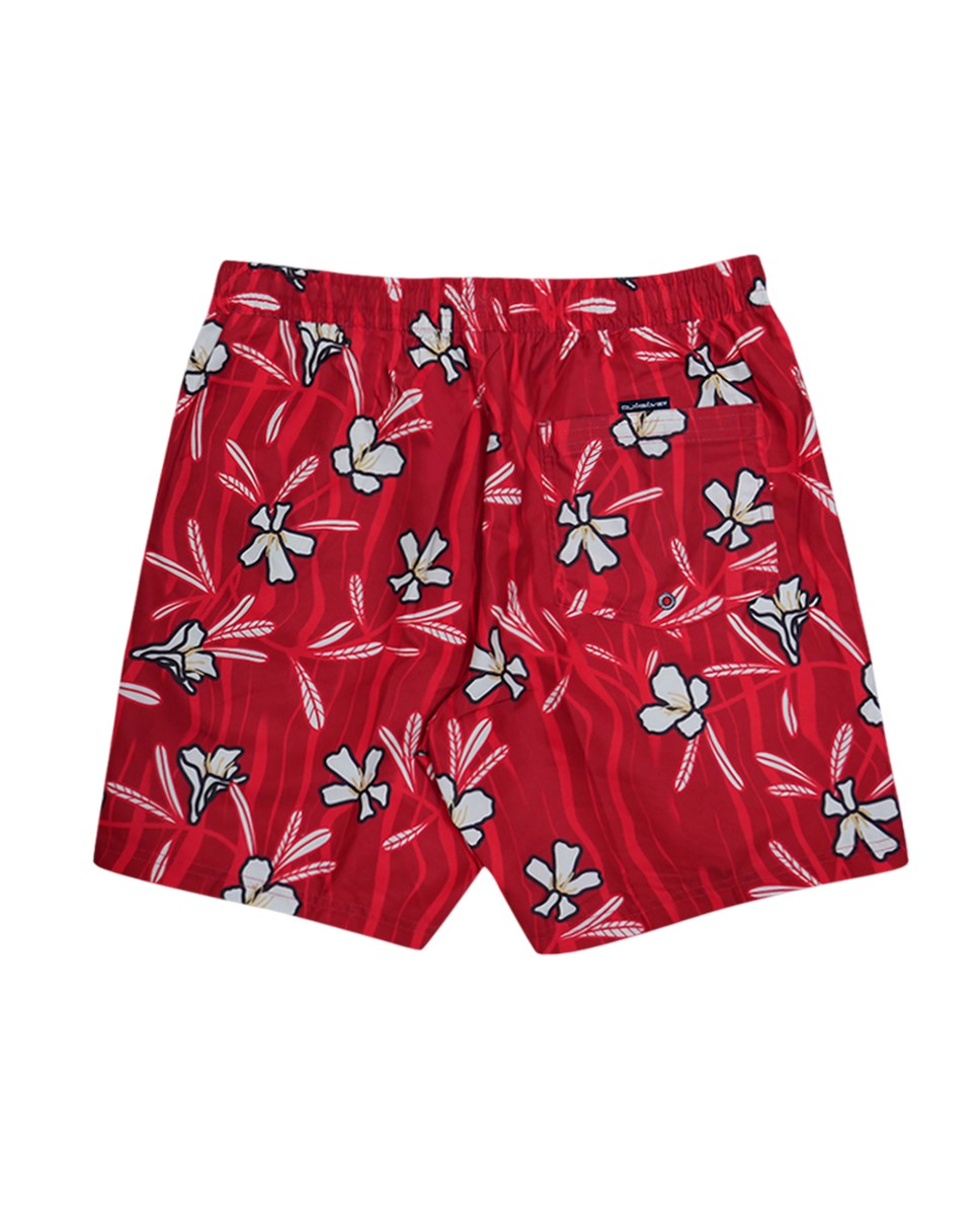 Mens Everyday Straight Volley 15" Swim Shorts-Red