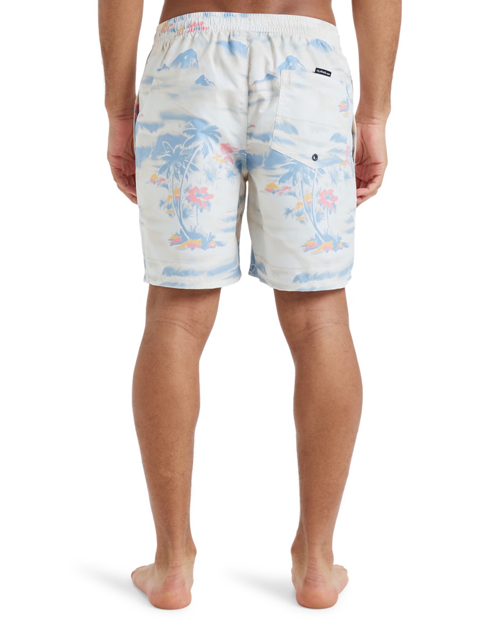 Mens Everyday Straight Volley 17"  Swim Shorts-White