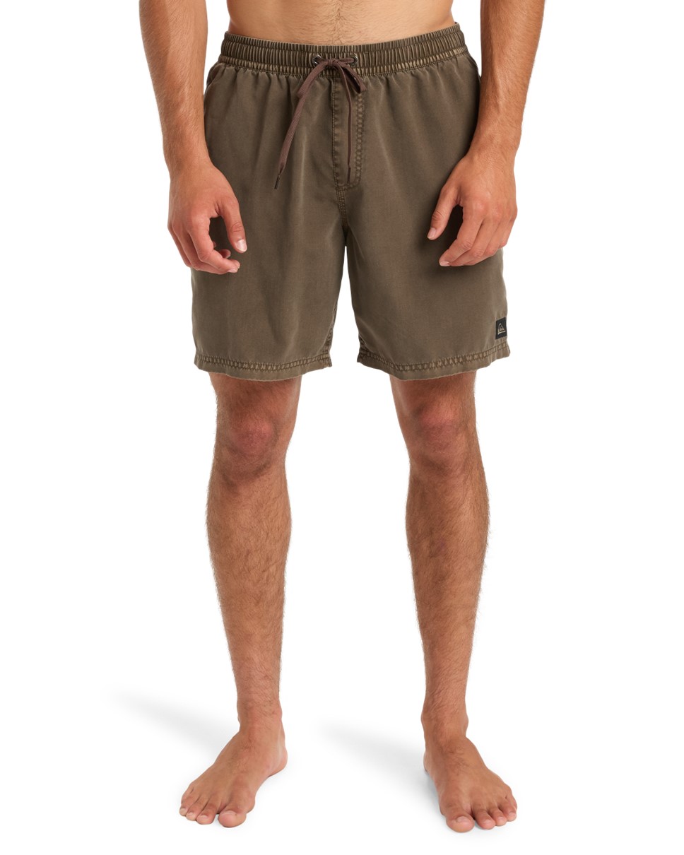 Mens Everyday Surfwash 17" Swim Shorts-Brown