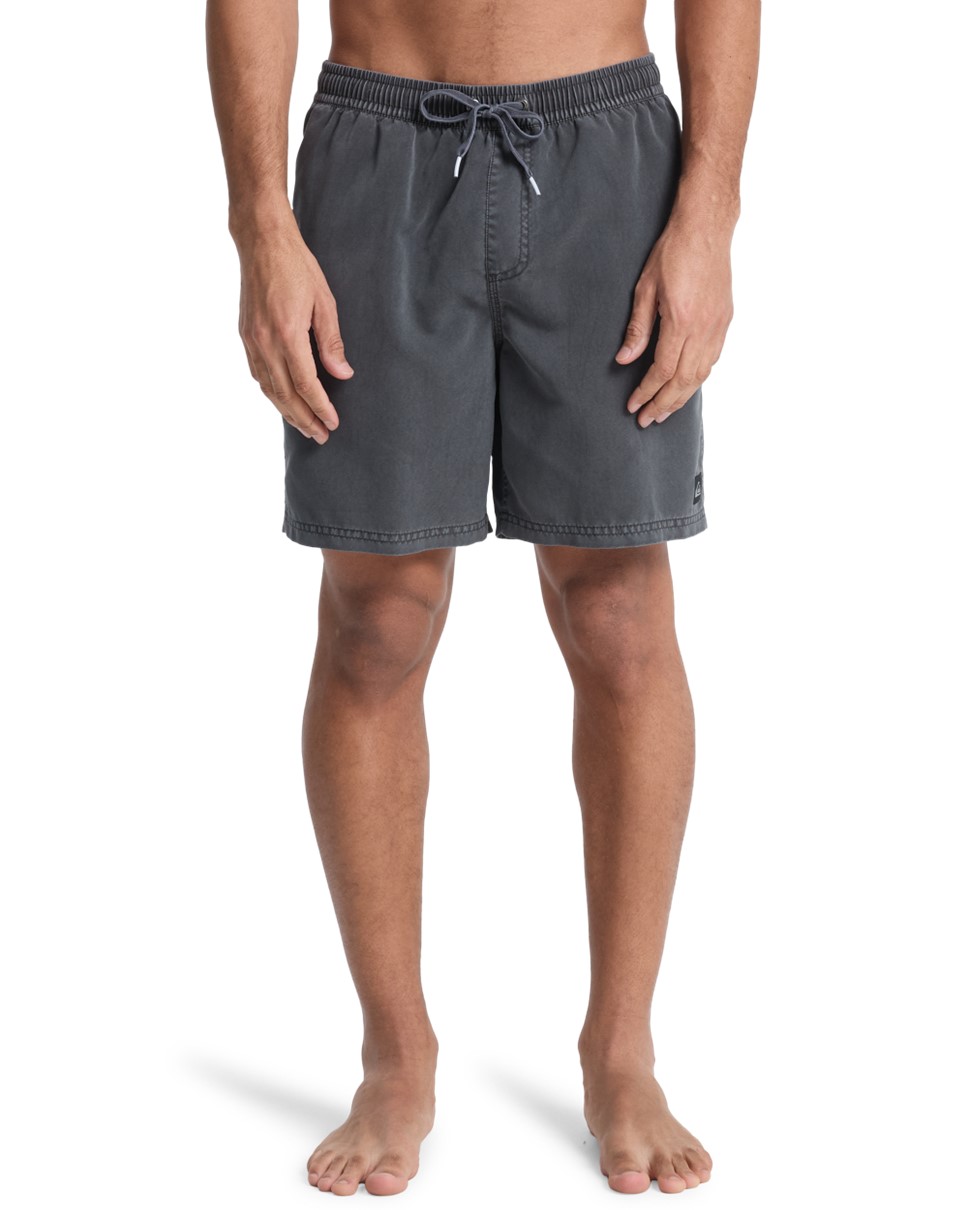 Mens Everyday Surfwash 17" Swim Shorts-Black