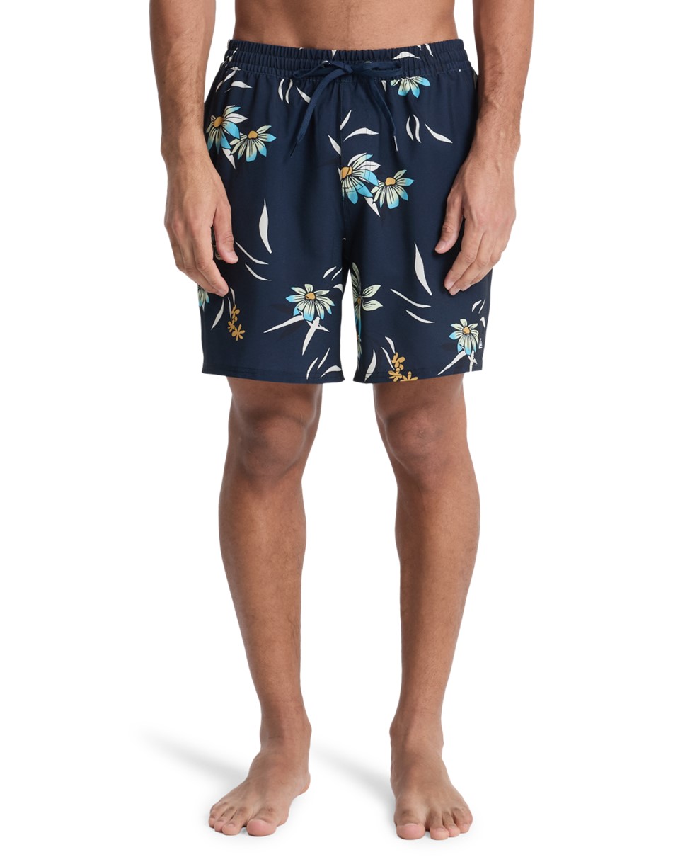 Mens Stretch Printed Volley 17" Swim Shorts (KTP6)