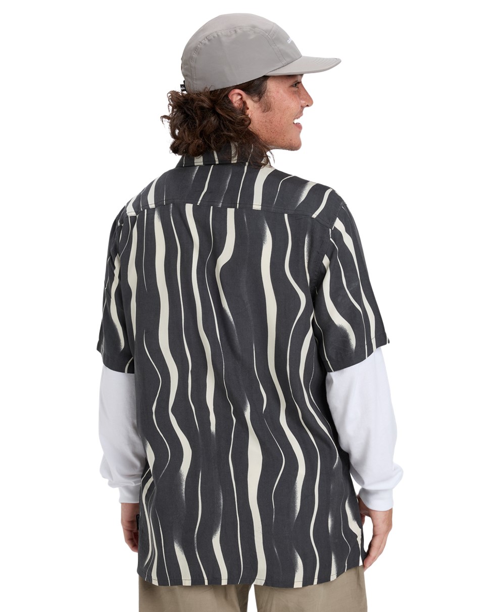 Mens Safe Paradise Short Sleeve Shirt-Black