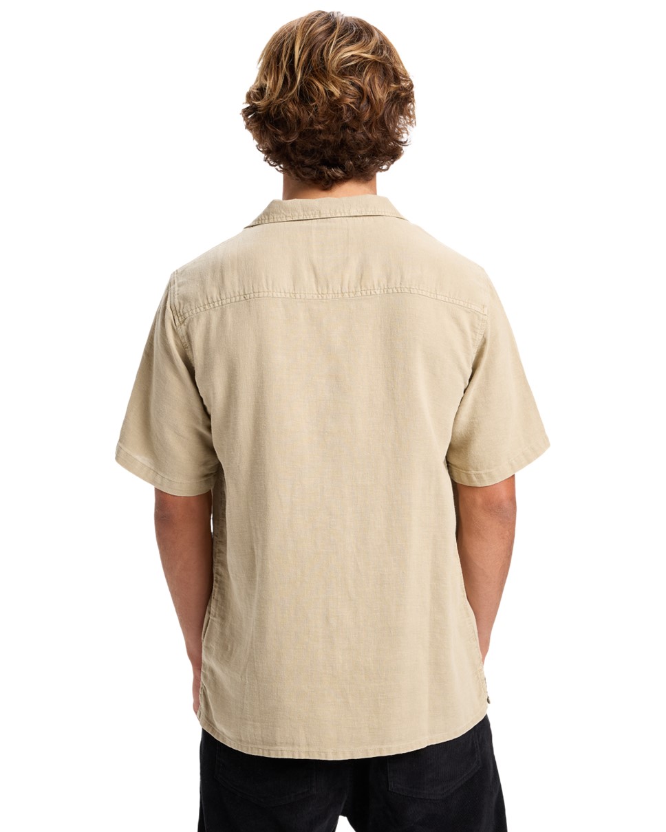 Mens Sunrise  Short Sleeves Shirt-Brown