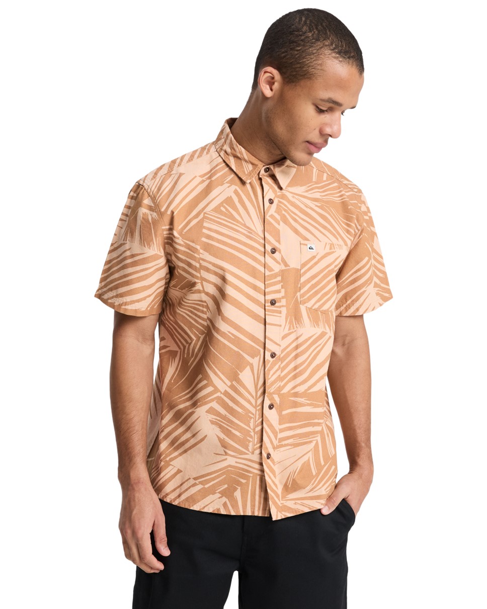 Mens Forkhill Short Sleeve Shirt-Brown