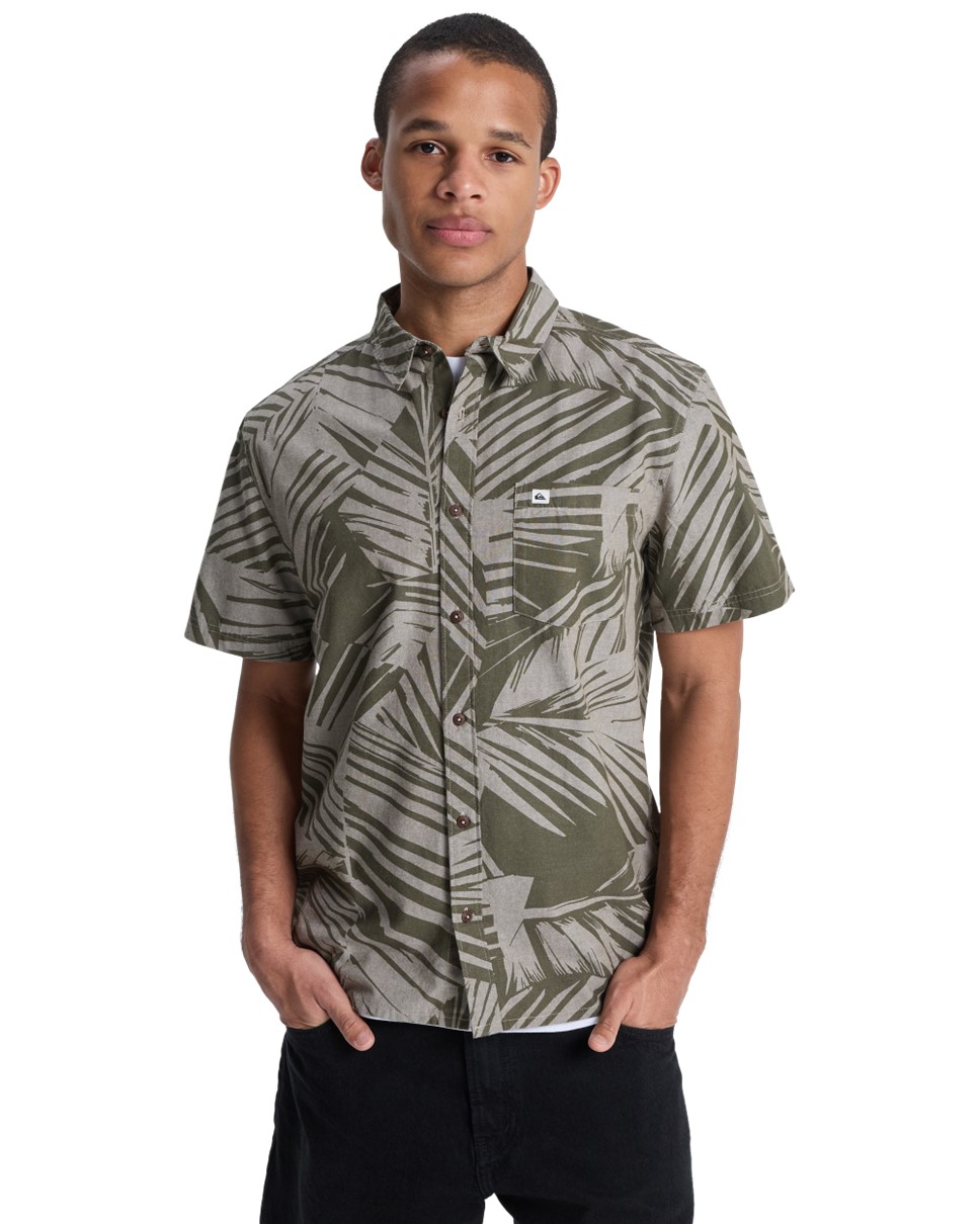 Mens Forkhill Short Sleeve Shirt-Green