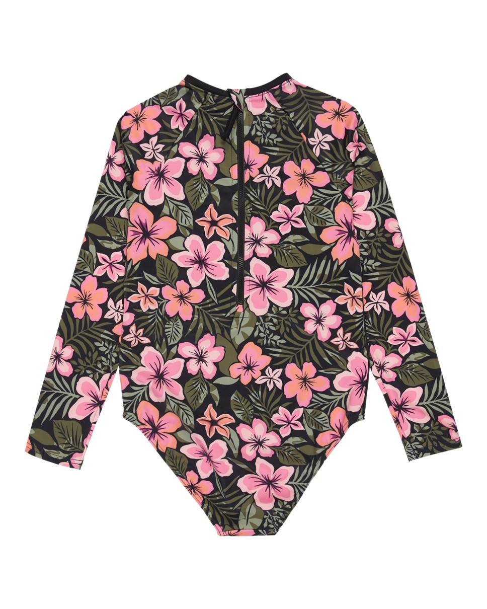 Girls 8-16 Active Floral Rg Onesie
