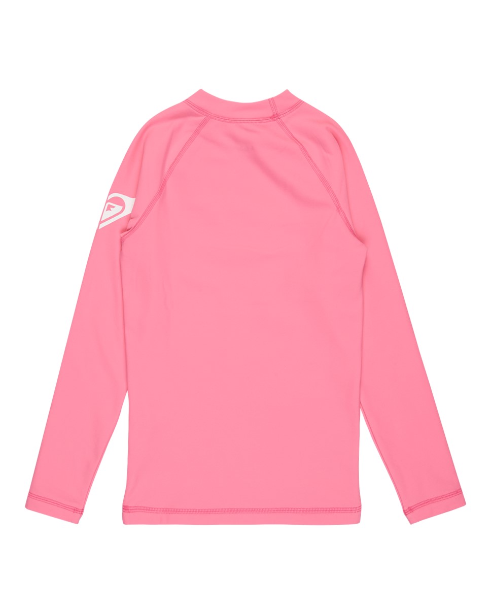 Girls 8-16 Heater Long Sleeve Rash Vest-Pink