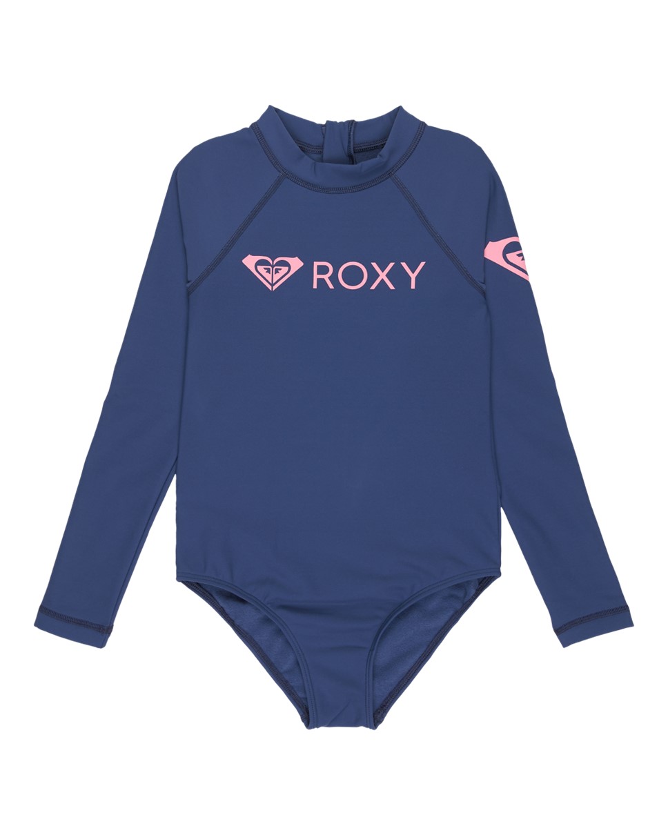 Girls 8-16 Heater Ls Onesie-Navy