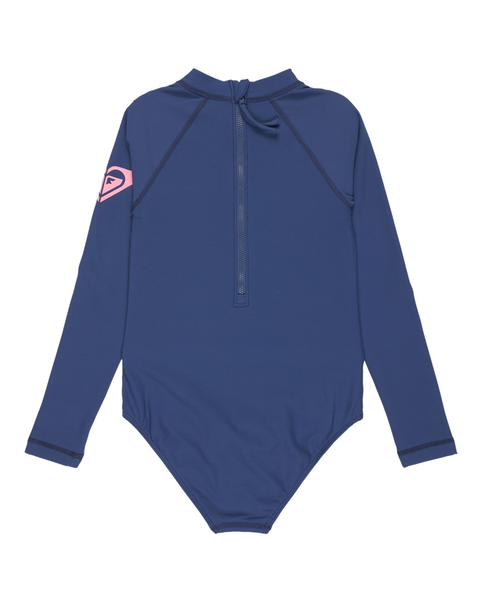 Girls 8-16 Heater Ls Onesie-Navy