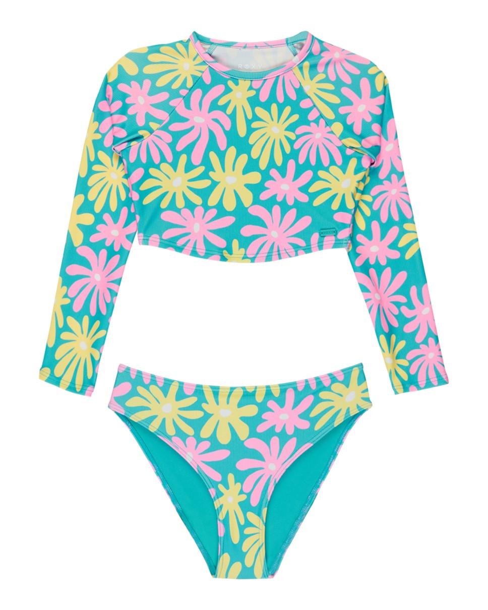 Girls 8-16 Flower Lover Crop Lycra Set