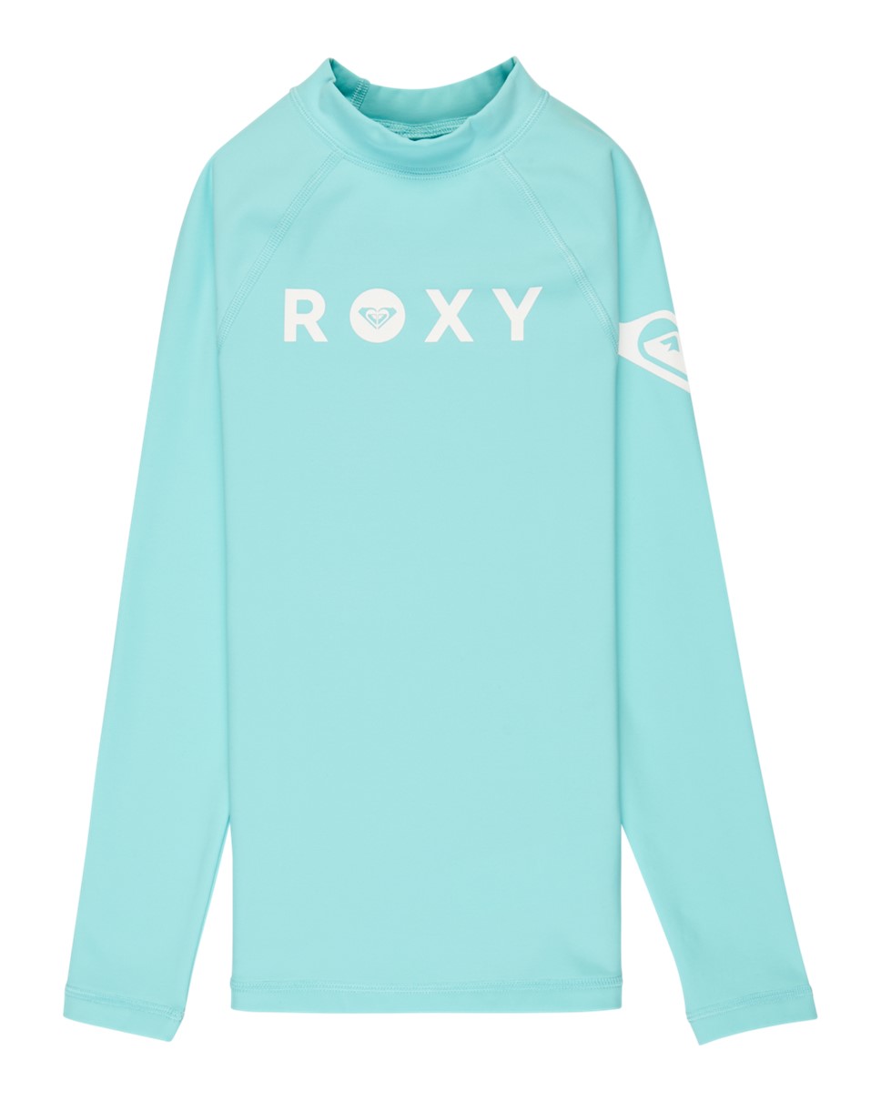 Girls 8-16 Girl Heater Long Sleeve Lycra Rash Vest-Blue