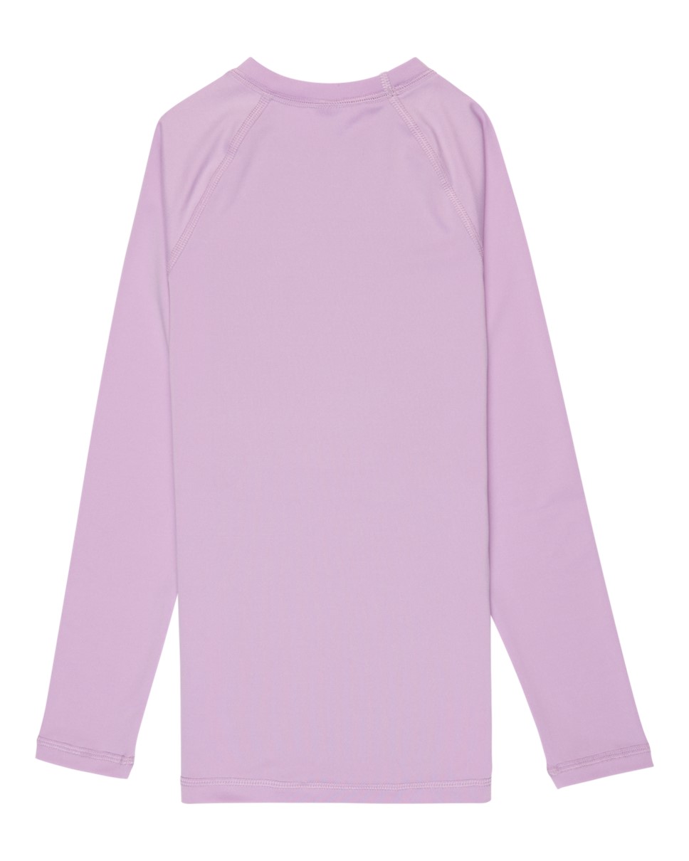 Girls 8-16 Essential Long Sleeve Lycra Rash Vest-Purple