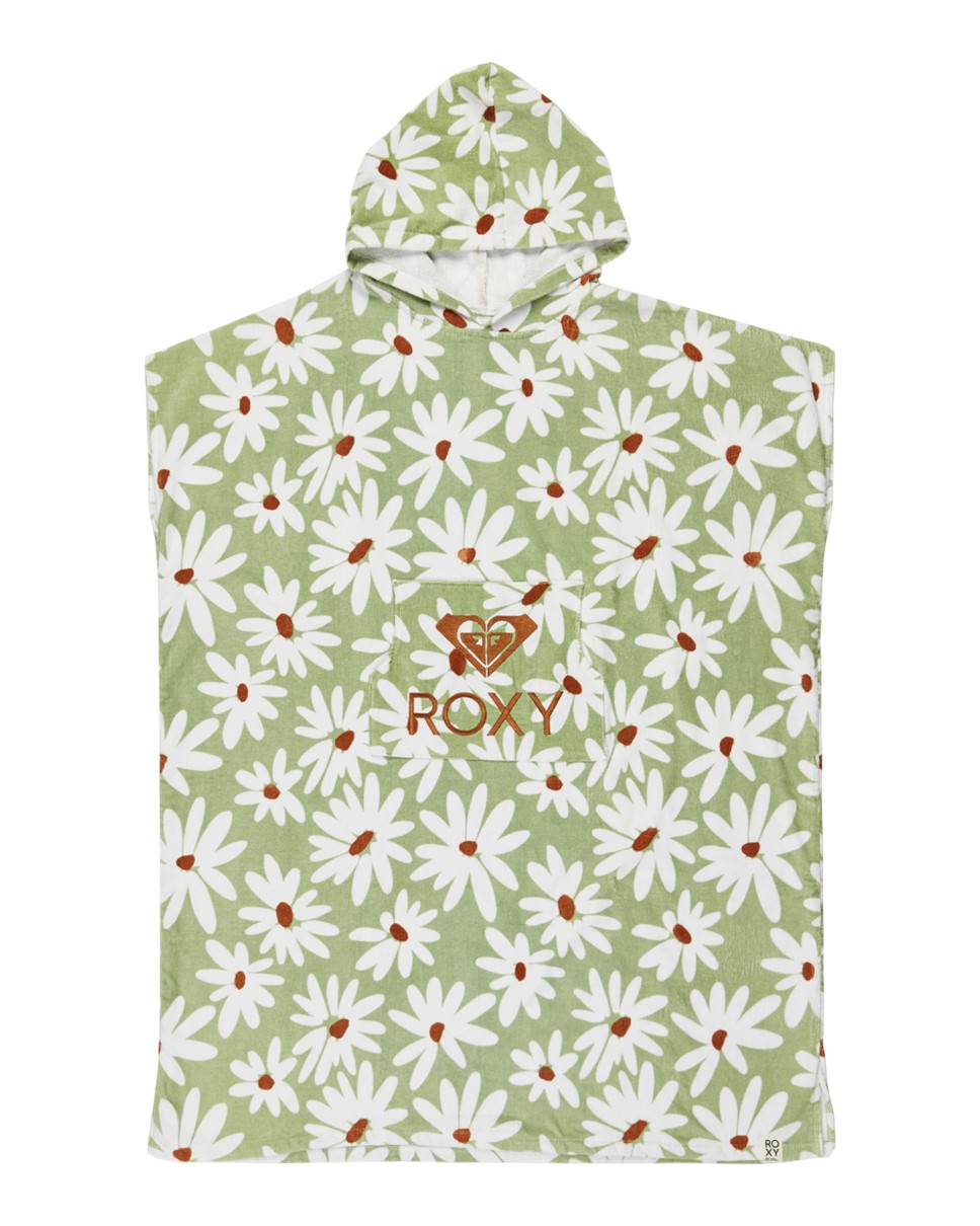 Womens Stay Magical Printed Poncho Towel-Green