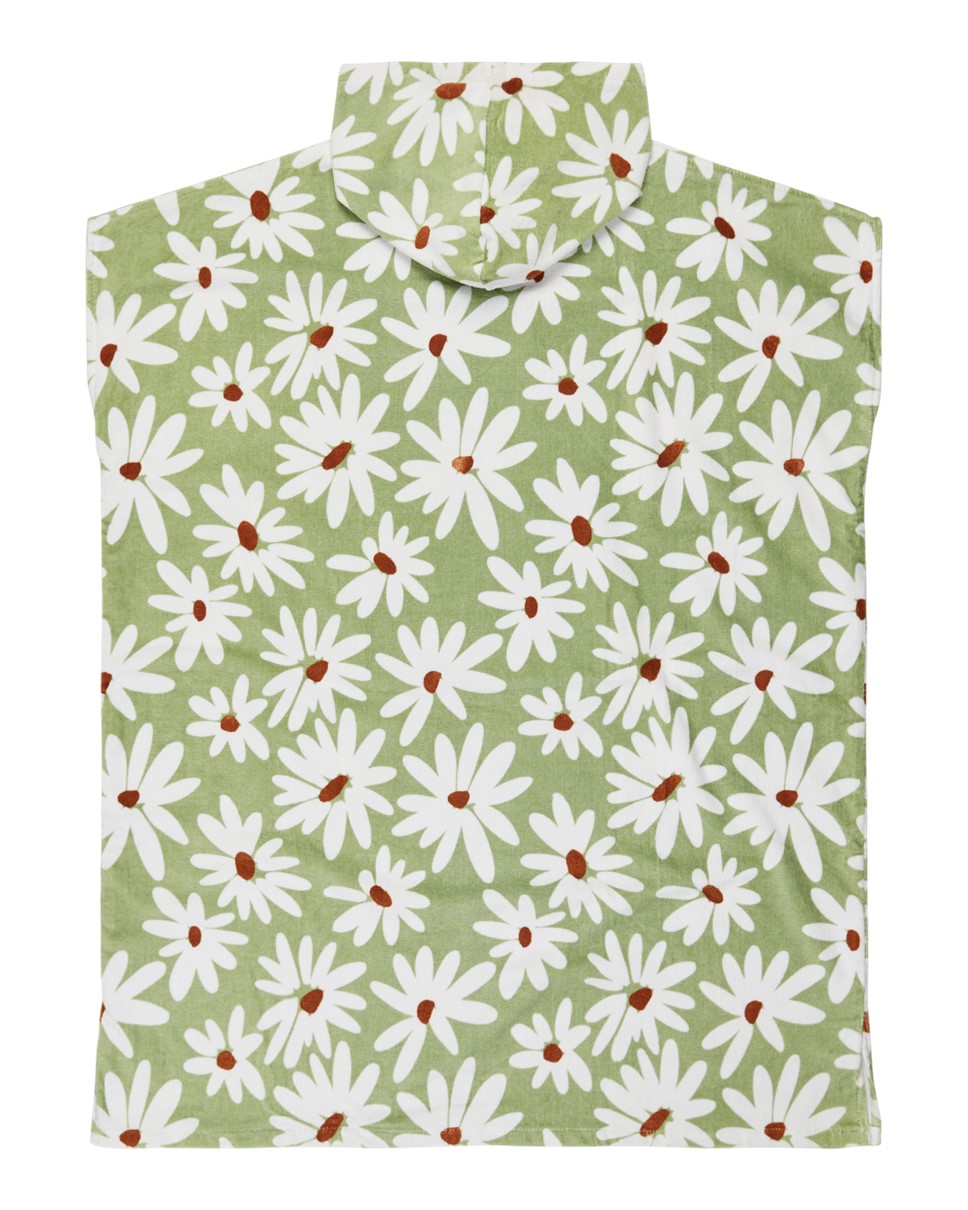 Womens Stay Magical Printed Poncho Towel-Green