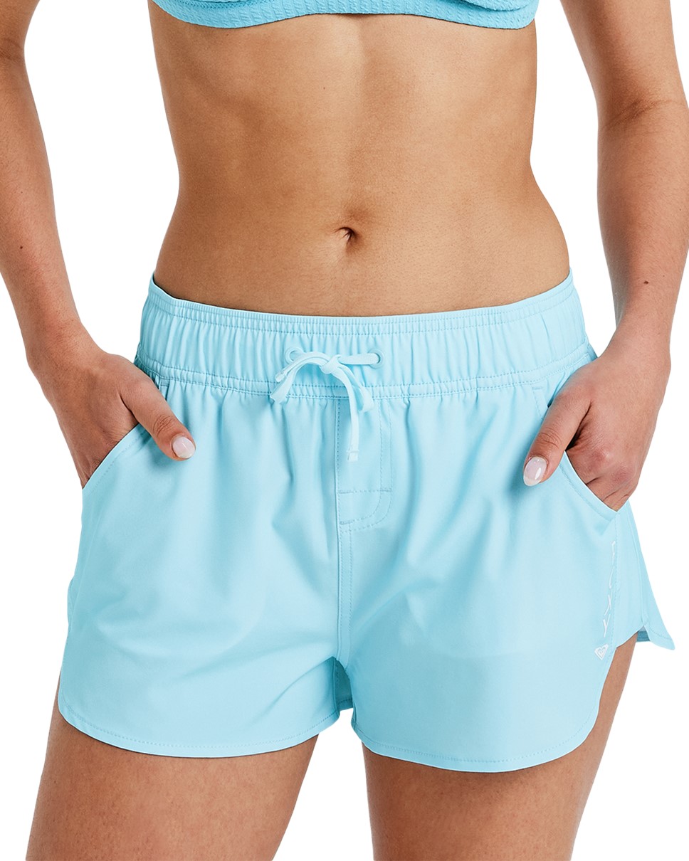 Womens No Bad Waves 2" Boardshorts-Blue