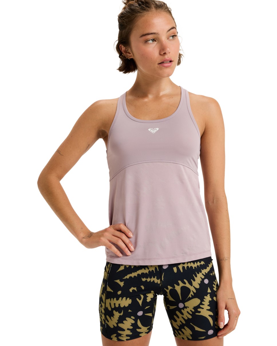Womens Move Free Mesh Technical Tank-Grey
