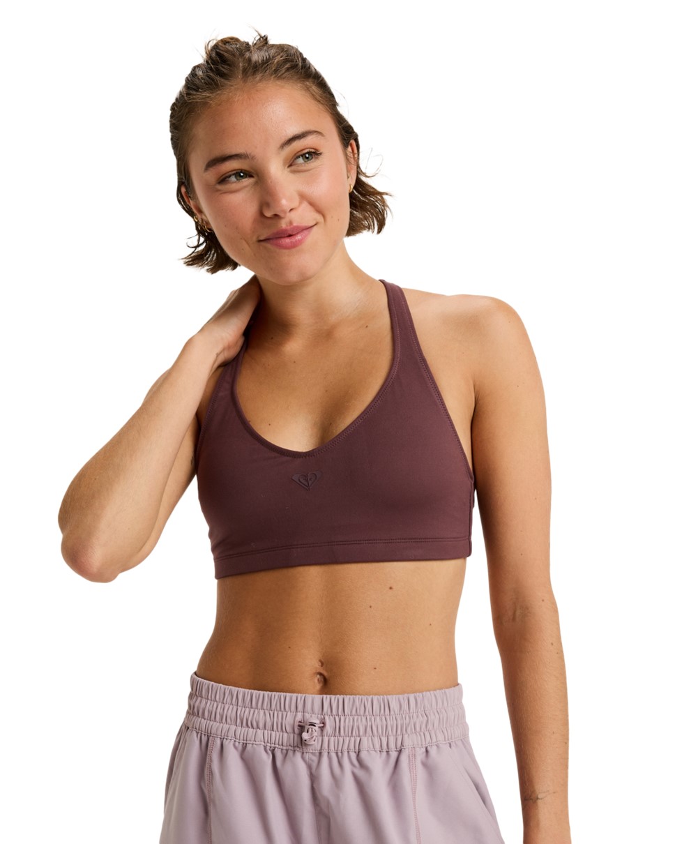 Womens Heart Into It Sports Bra-Red