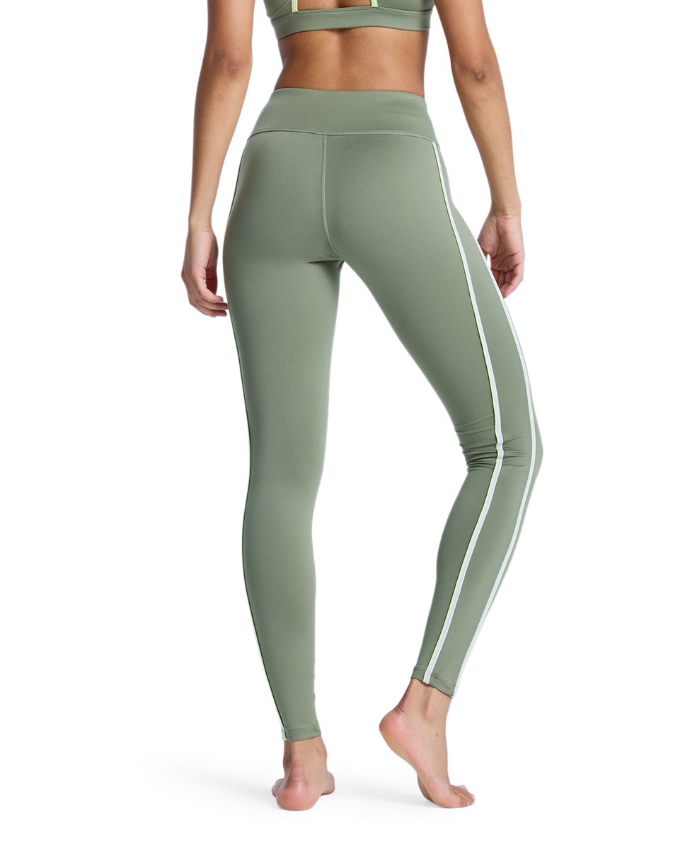 Womens Roxy Active Everyday Flow Workout Leggings-Green