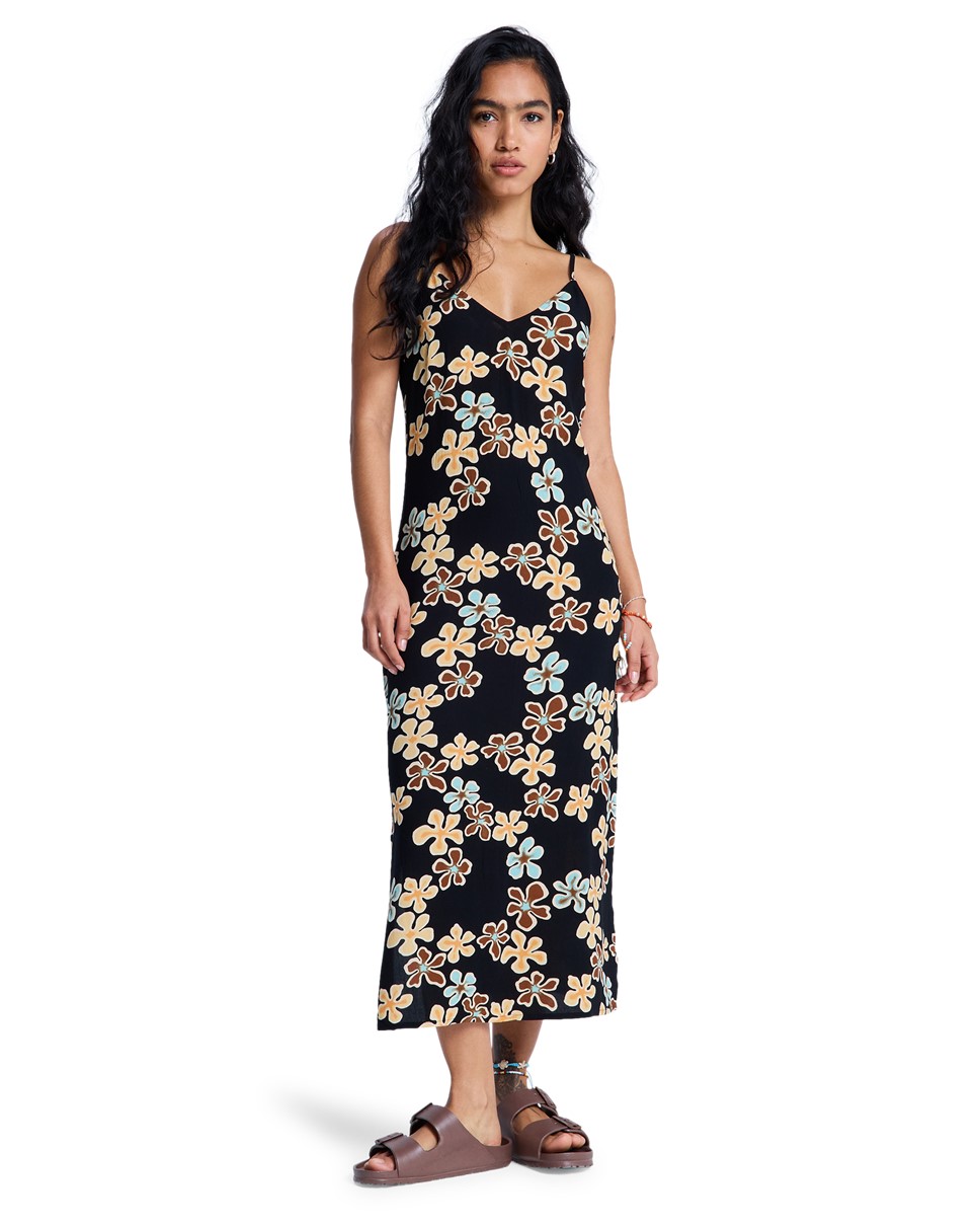 Womens Retro Aloha Stay Sunny Slip Dress