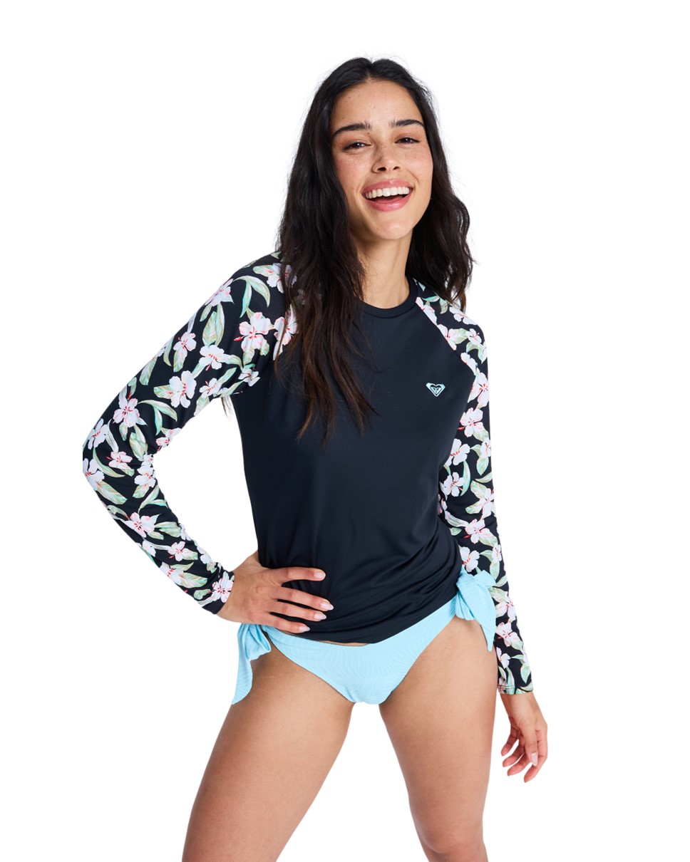 Womens On The Beach Lycra Long Sleeve Rash Vest