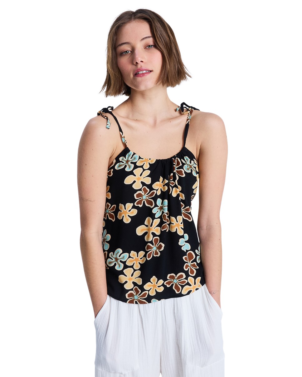 Womens Retro Aloha Wild Waves Crepe