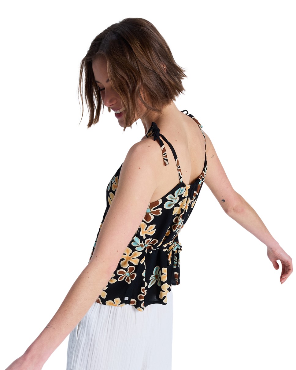 Womens Retro Aloha Wild Waves Crepe