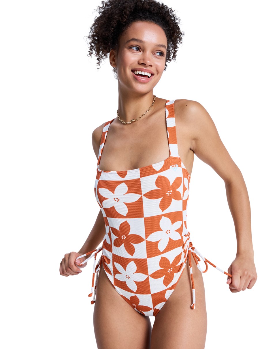 Womens Retro Aloha Hazy Days One-Piece Swimsuit