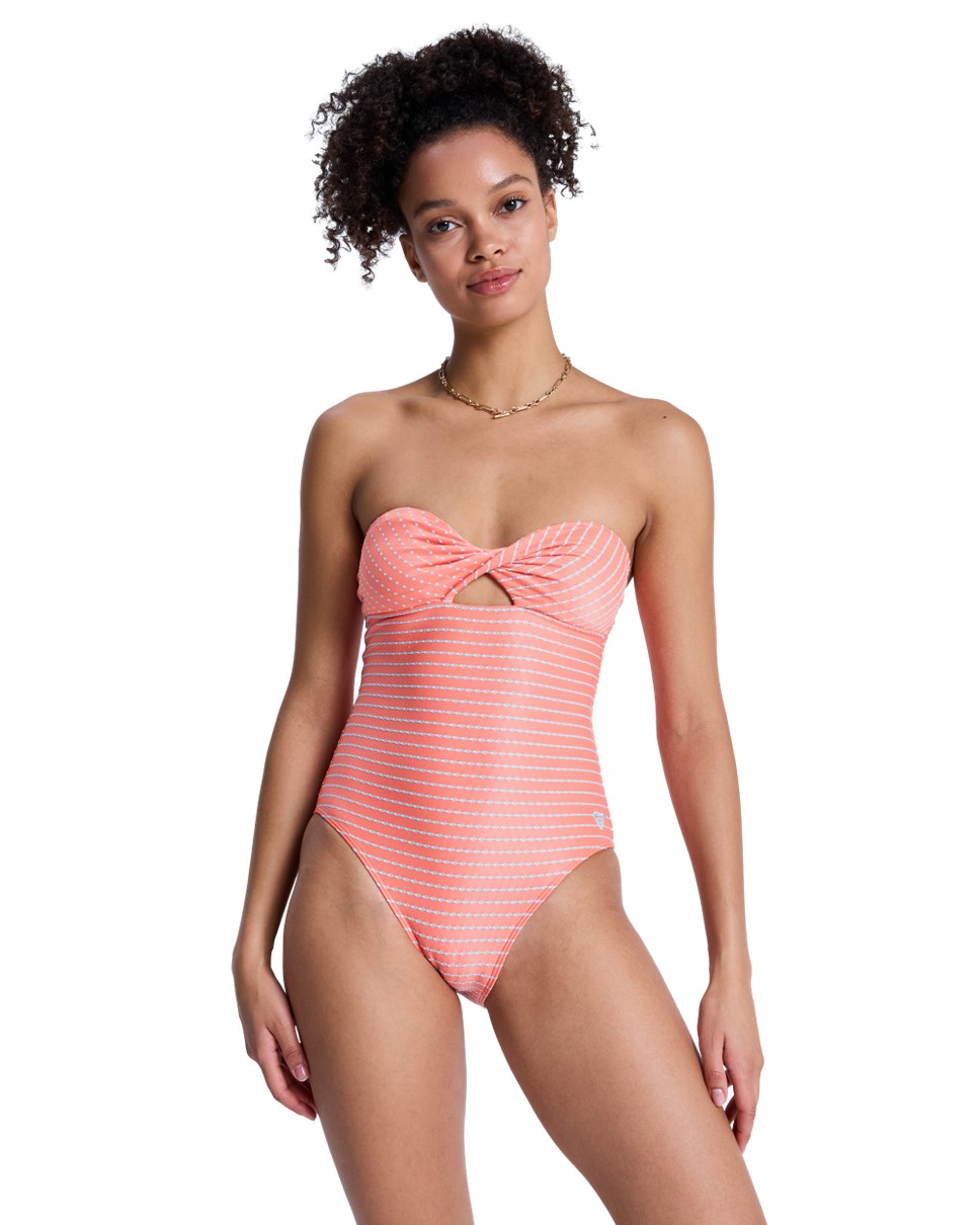 Womens On The Beach Wavy Baby One-Piece Swimsuit