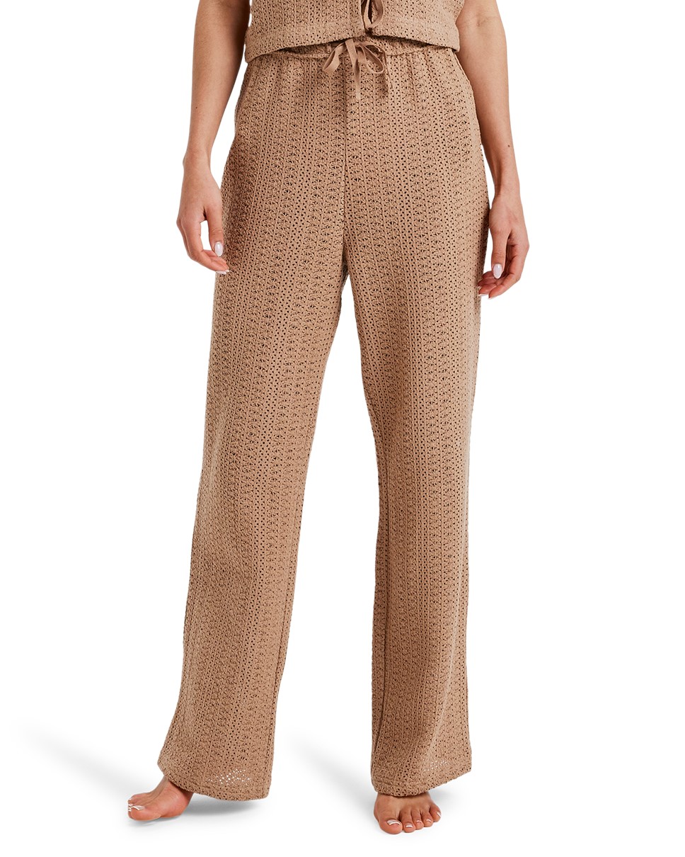 Womens Ocean Bloom Mood Moving Today Crochet Beach Pants