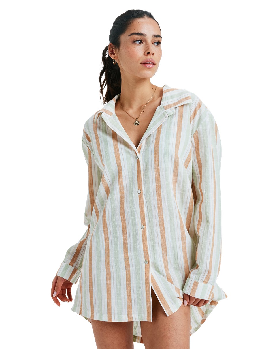 Womens Island Soul New Blue Riptide Cover Up