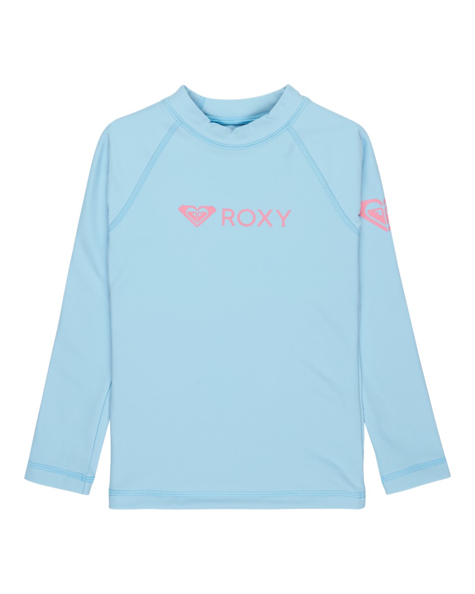 Girls 2-7 Roxy Heater Long Sleeve Rash Vest-Blue