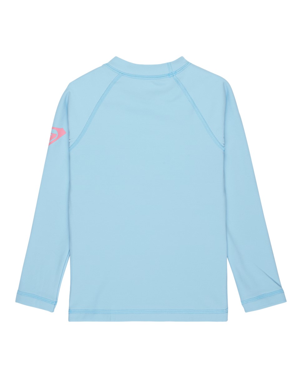 Girls 2-7 Roxy Heater Long Sleeve Rash Vest-Blue