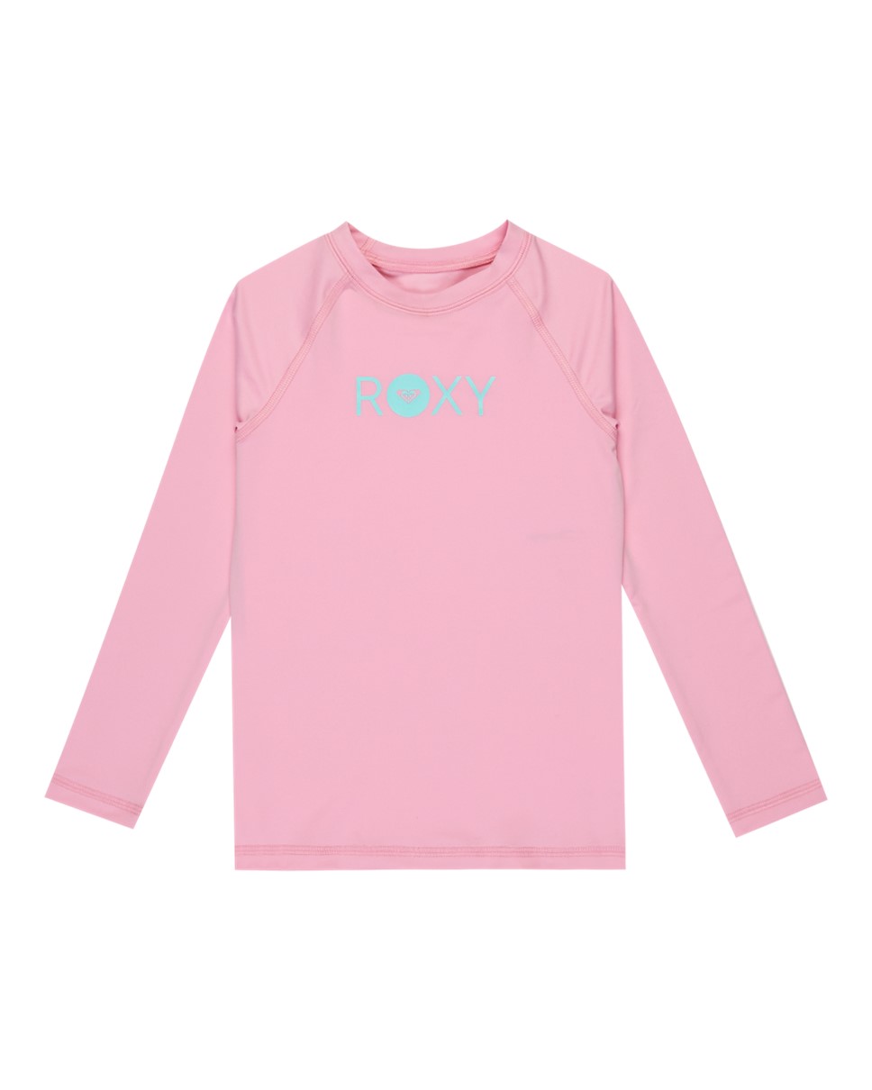 Girls 2-7 Essential Long Sleeve Rash Vest-Pink