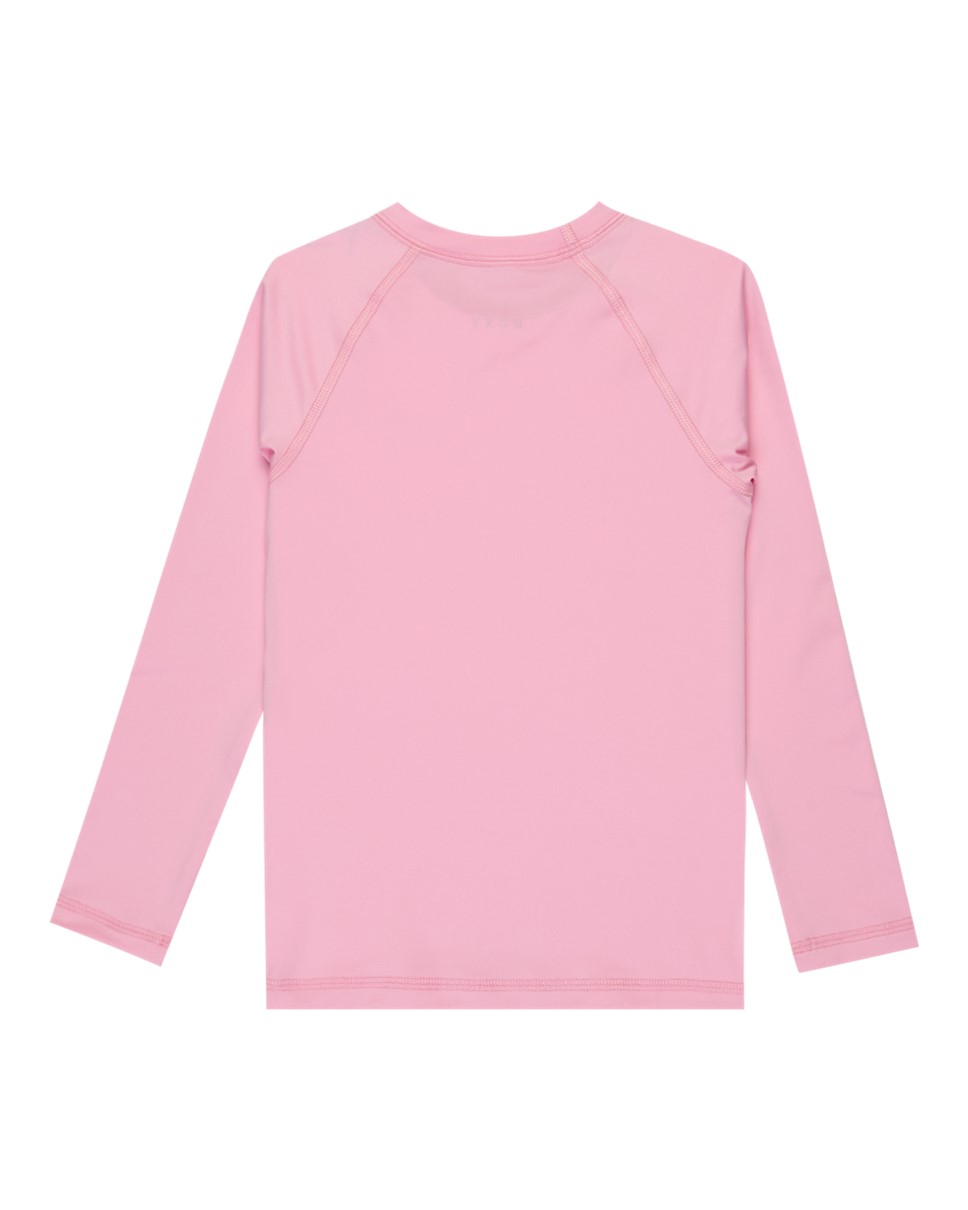 Girls 2-7 Essential Long Sleeve Rash Vest-Pink