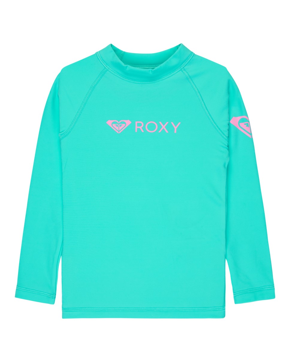 Girls 2-7 HeaterLong Sleeve Rash Vest-Blue