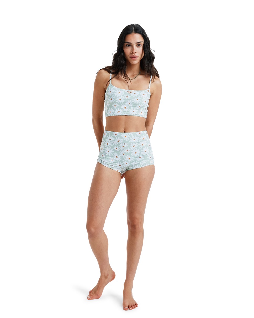 Womens Dream Floral Tank Top High Waist Shorty Bikini