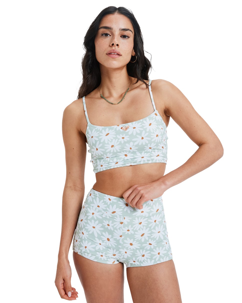 Womens Dream Floral Tank Top High Waist Shorty Bikini