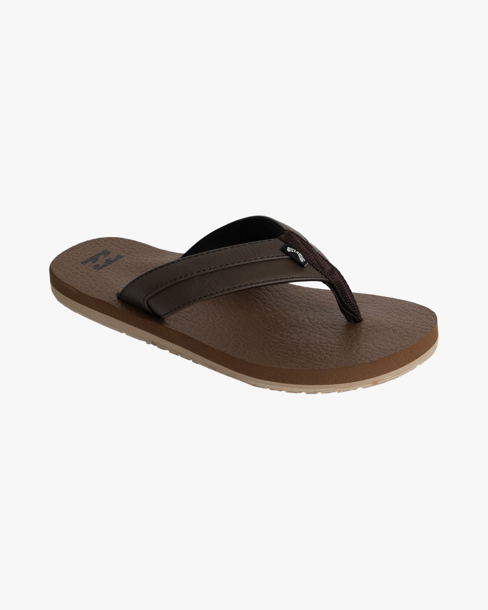 Mens All Day Impact Cush Thongs-Brown