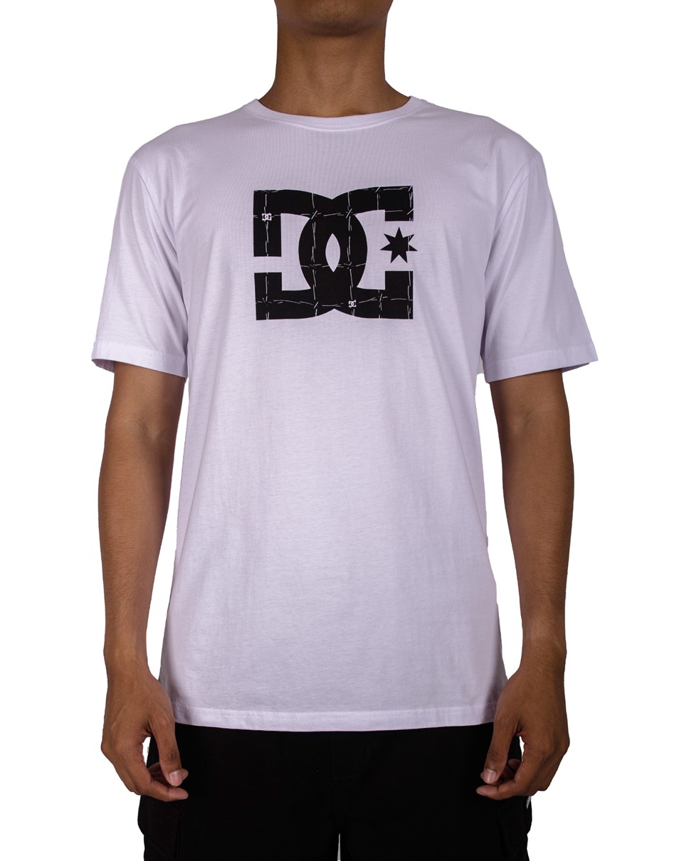 Mens DC Crux Fill Short Sleeve Tee (WHT)
